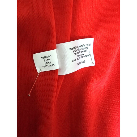 LANE BRYANT ~Woman Size 20~ Red Crepe Bell Sleeves Dress Fully Lined. - Picture 10 of 11